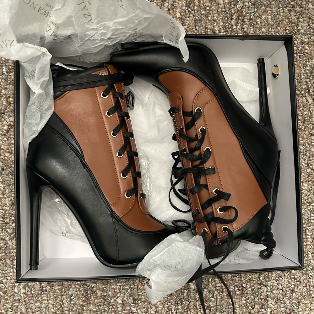 Lace up sexy booties